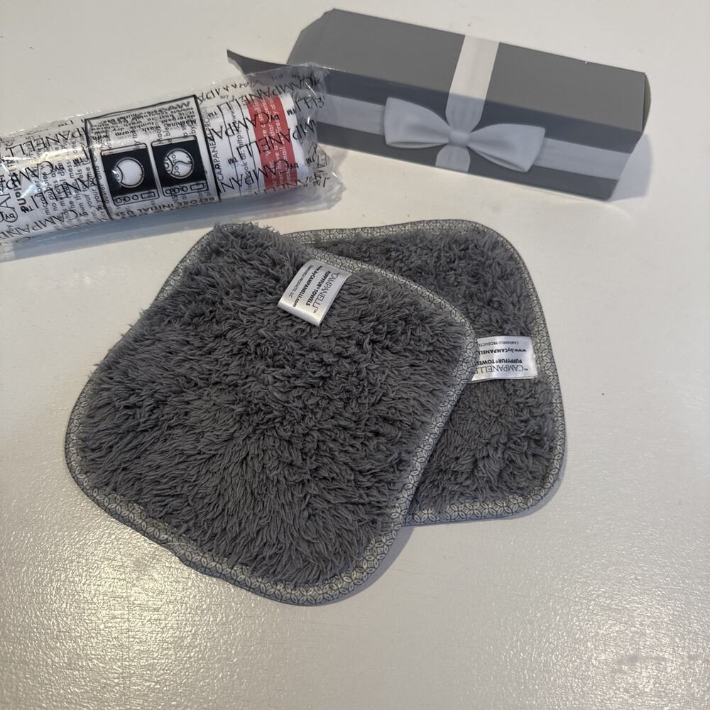 CAMPANELLI 6"x6" Loopy Towels Gift Box Set of 2
